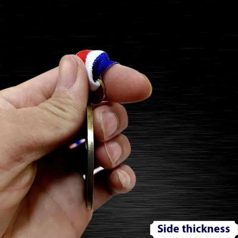 

1 шт., 5 см, медали для соревнований с лентой на шею, золотая/серебряная/бронзовая медаль, металлические медали для победителей для шоу талантов, вечеринок, гонок