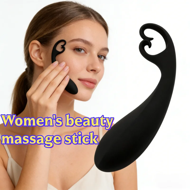 Soft Flexible Silicone Face Massage Roller Stick Women Facial Skin Lifting Slimming Anti Wrinkle Daily Beauty Care Massager