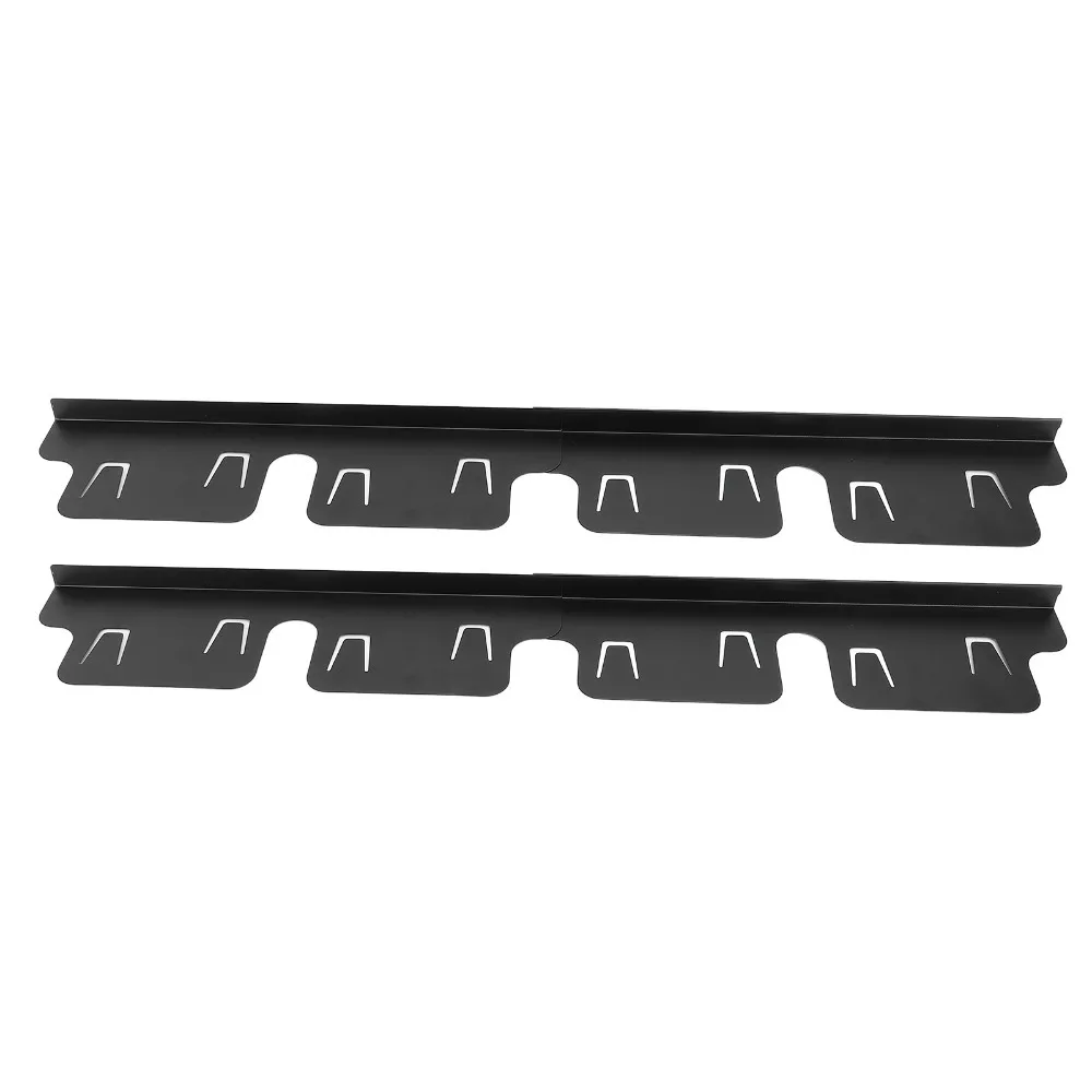 Stainless Steel Stove Gap Cover Adjustable Length Easy Clean Counter Gap Filler Durable Black Stove Gap Guard Kitchen Countertop