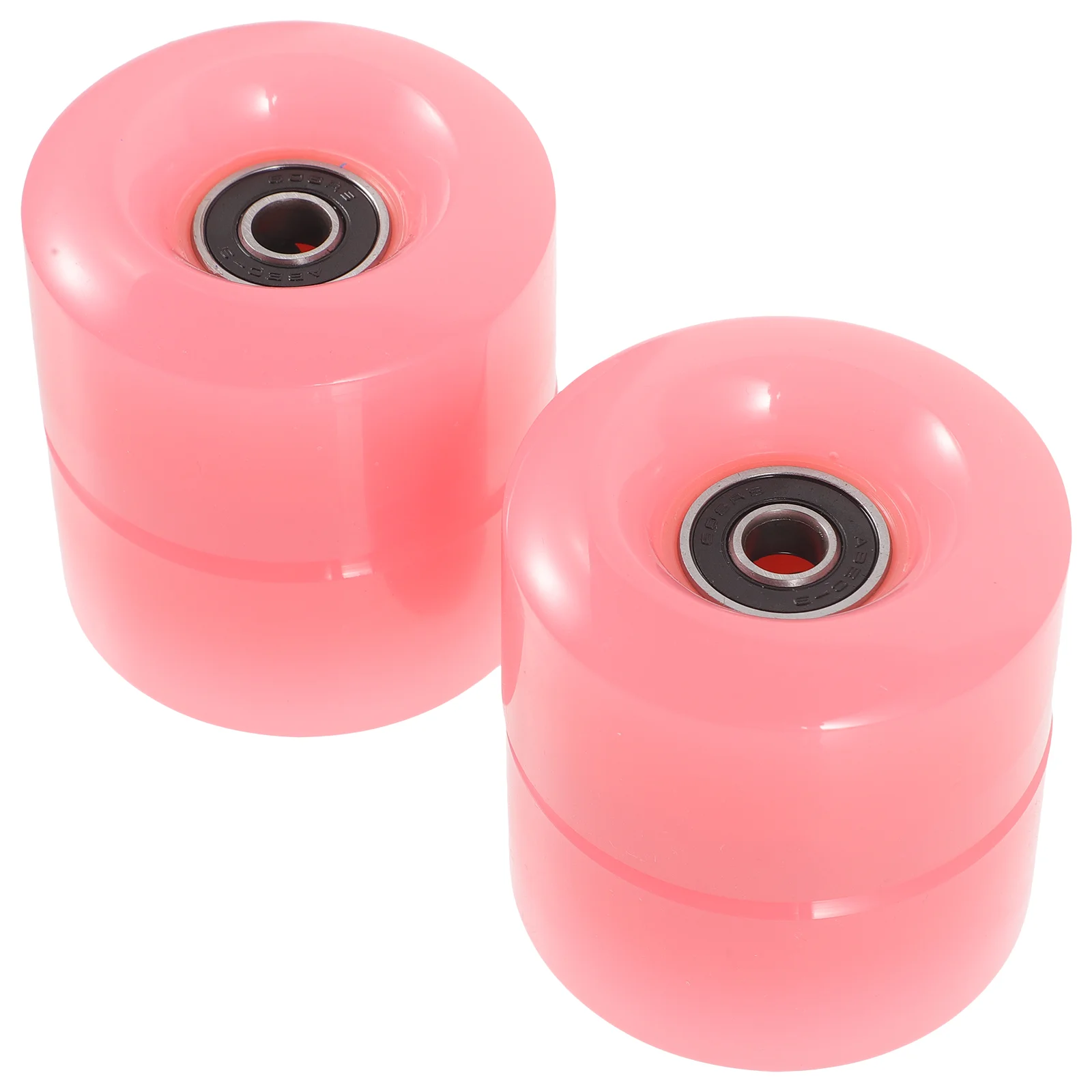 

4 Pcs Roller Skate Wheels PU Metal Skating Accessory Replacement Set for Double Row Skates Skateboard