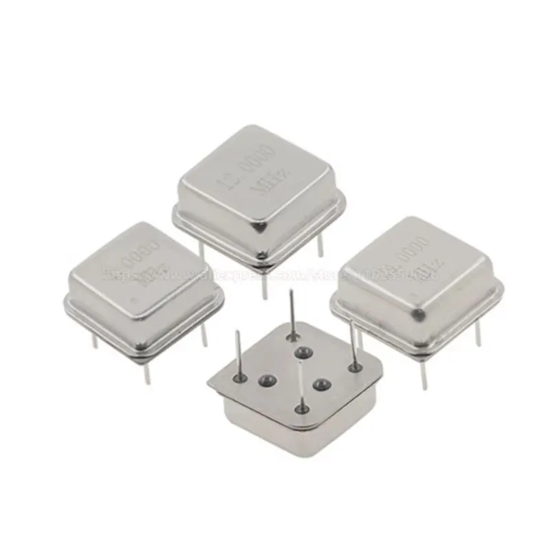 5PCS Square Active Crystal Oscillator 1m 2m 4m 6m 8m 10m 11.0592m 12m 16m 20m 22.1184 24m 25m 27m 30m 40m 50m MHz DIP 4Pin