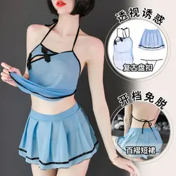 women Exotic Sets Fun lingerie women's clothing perspective uniform style student outfit sexy new style nightgown Exotic Apparel