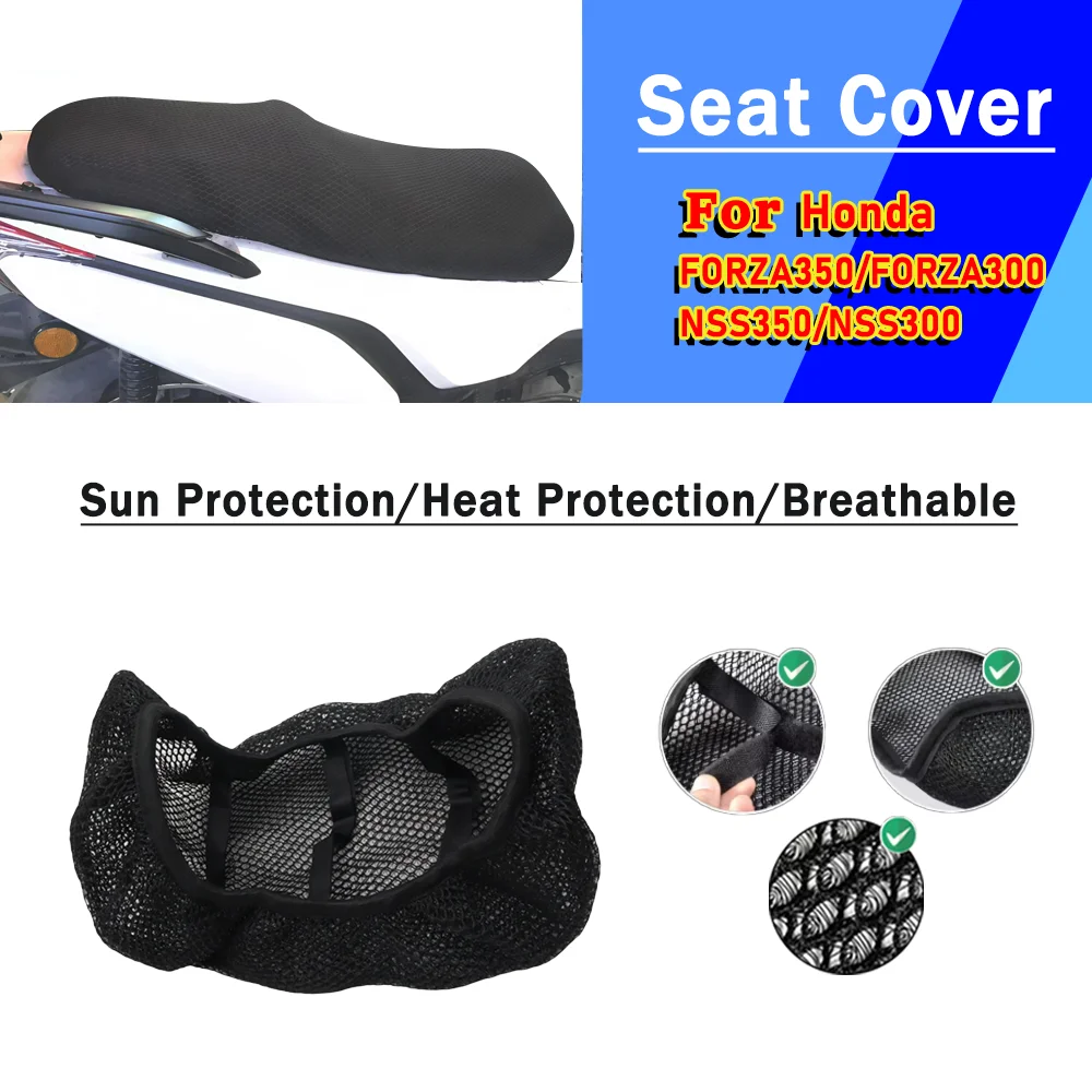 

For Honda NSS350 Forza 350 NSS300 Mesh Motorcycle Seat Cover 3D Elastic Breathable Heat Resistant Anti-Slip Protector Cover
