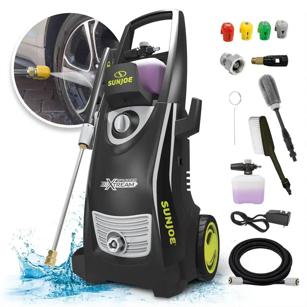 Electric Power Washer Portable Cleaning Machine with Foam Cannon and Quick-Connect Spray Tips 2200 PSI Bonus Wheel & Rim Brush