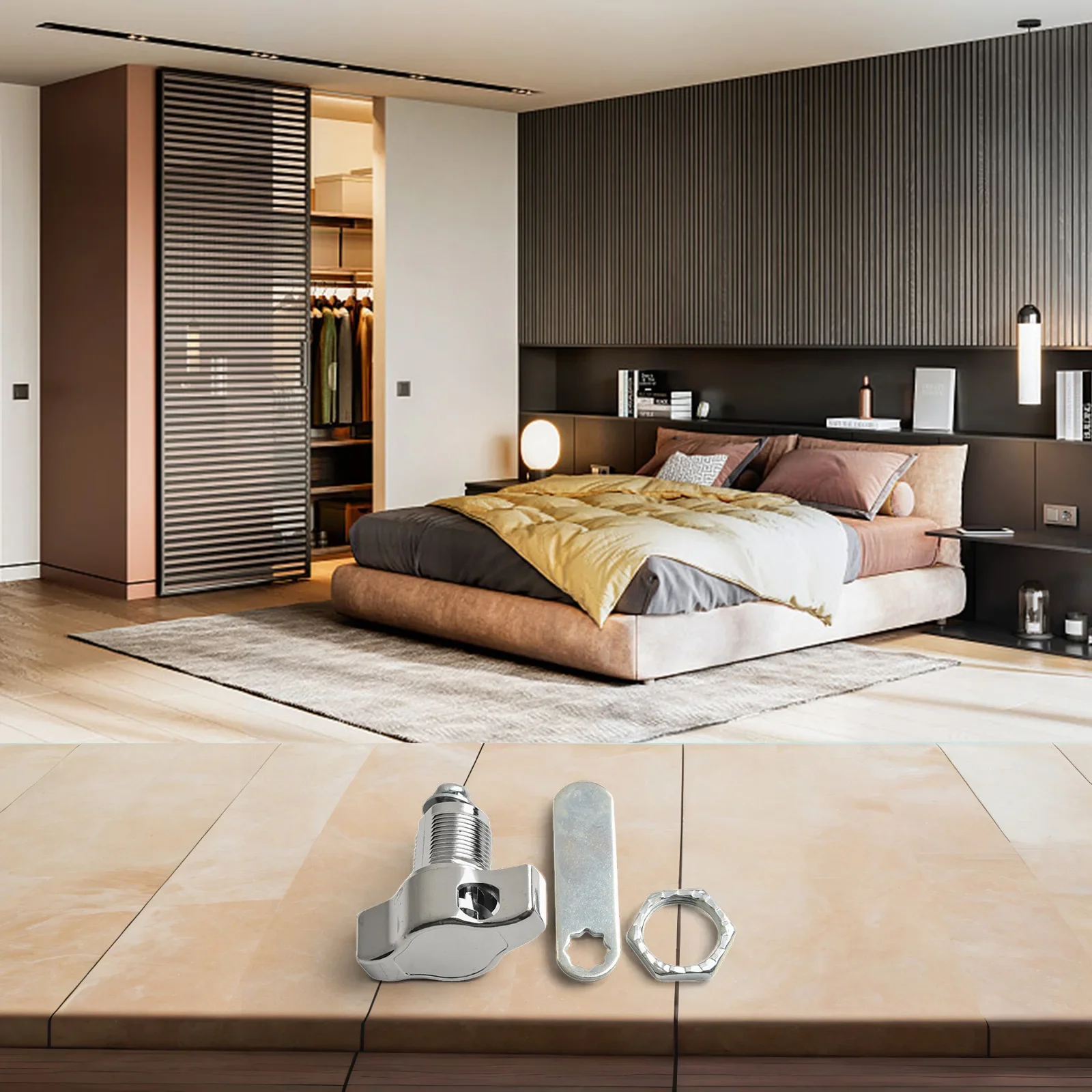 กุญแจประตูตู้ขนาด 30 มม. กลไก Keyless กลไกล็อคที่ปลอดภัย การใช้งานอเนกประสงค์ การก่อสร้างโลหะผสมสังกะสีสําหรับบ้าน