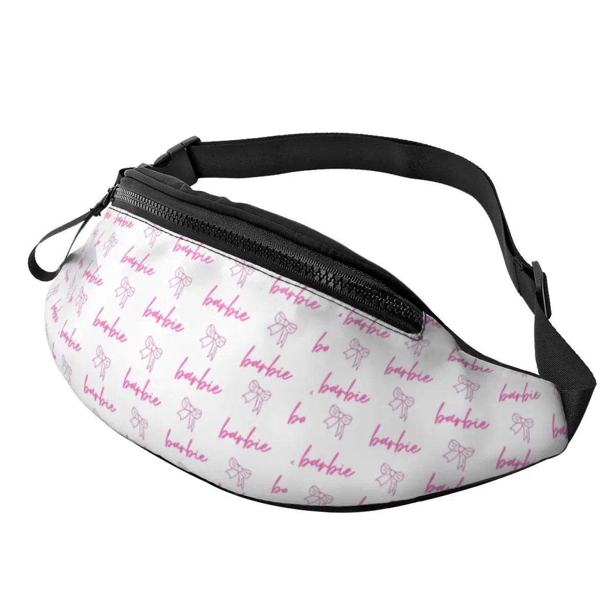 Custom Cool Barbies Princesse Doll Seamless Fanny Pack for Running Women Men Crossbody Waist Bag Phone Money Pouch