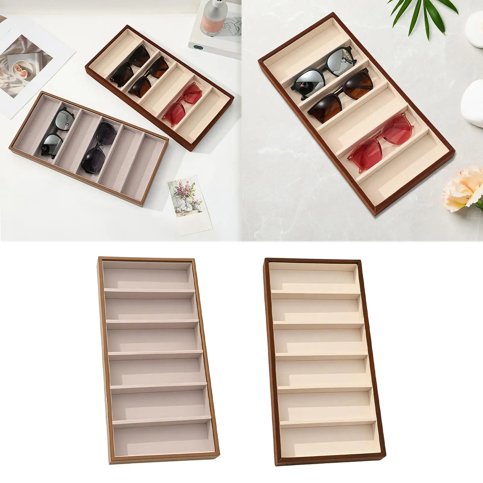 

Sunglasses Organizer Tray Multifunctional Showcase Practical Eyeglasses Holder for Dresser Drawer Desktop Eyewear Shop Household