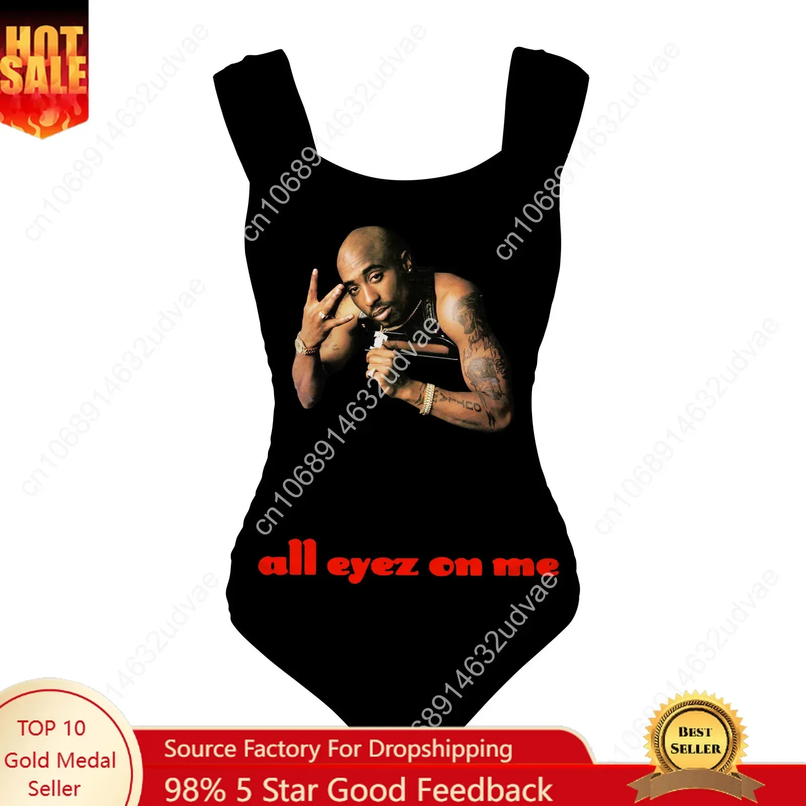 Tupac Shakur 2Pac  Swimsuit Wide Strap Women Bathing Suits Personalized Swimwear Pool Party Bikini Customize Beachwear