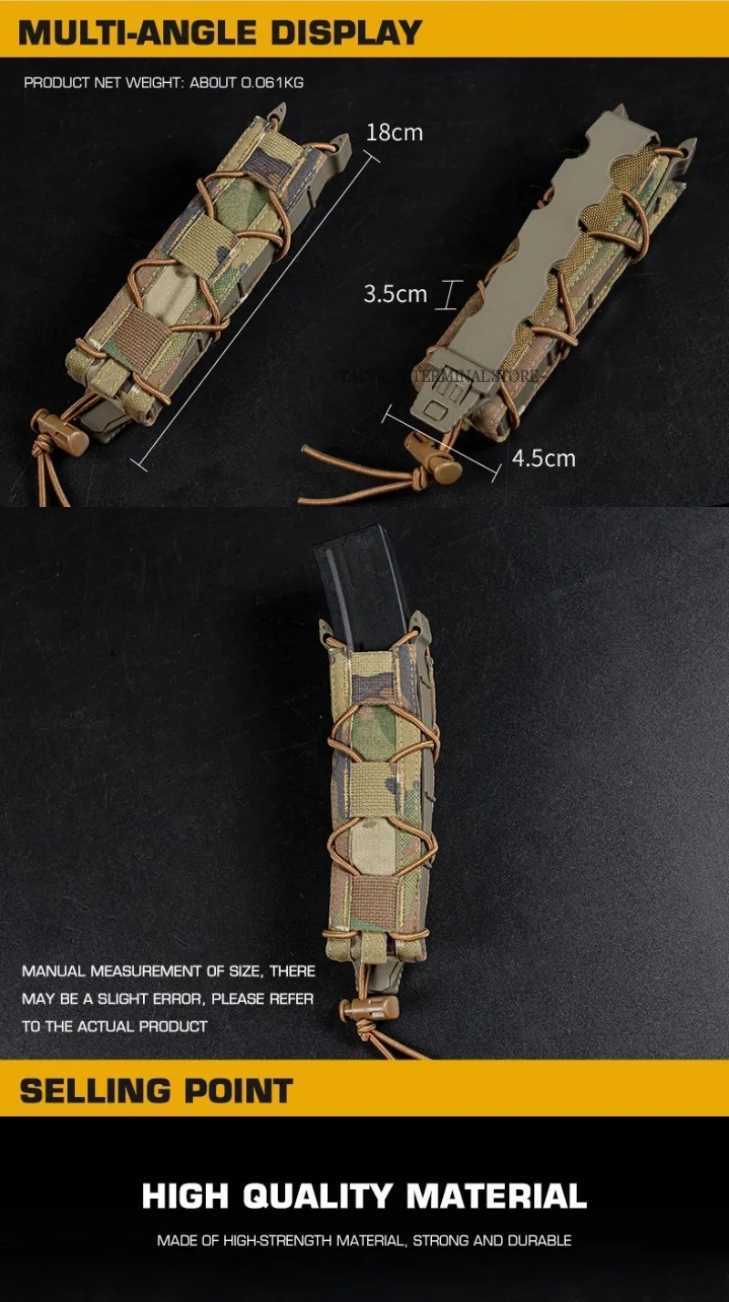 MP5 MP7 Magazintasche 9mm.45 Langwaffenmagazinhalter Taktische Modulare MOLLE Offene Magazintasche Träger Jagd Airsoft Zubehör – Detail 2