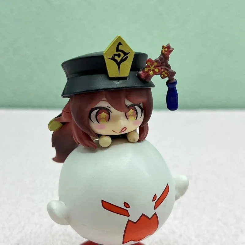 Costume de Cosplay Genshin Impact Veyue Hu Tao, Mascotte en Peluche Version Q de Rocker, Ensemble de Décoration de Voiture