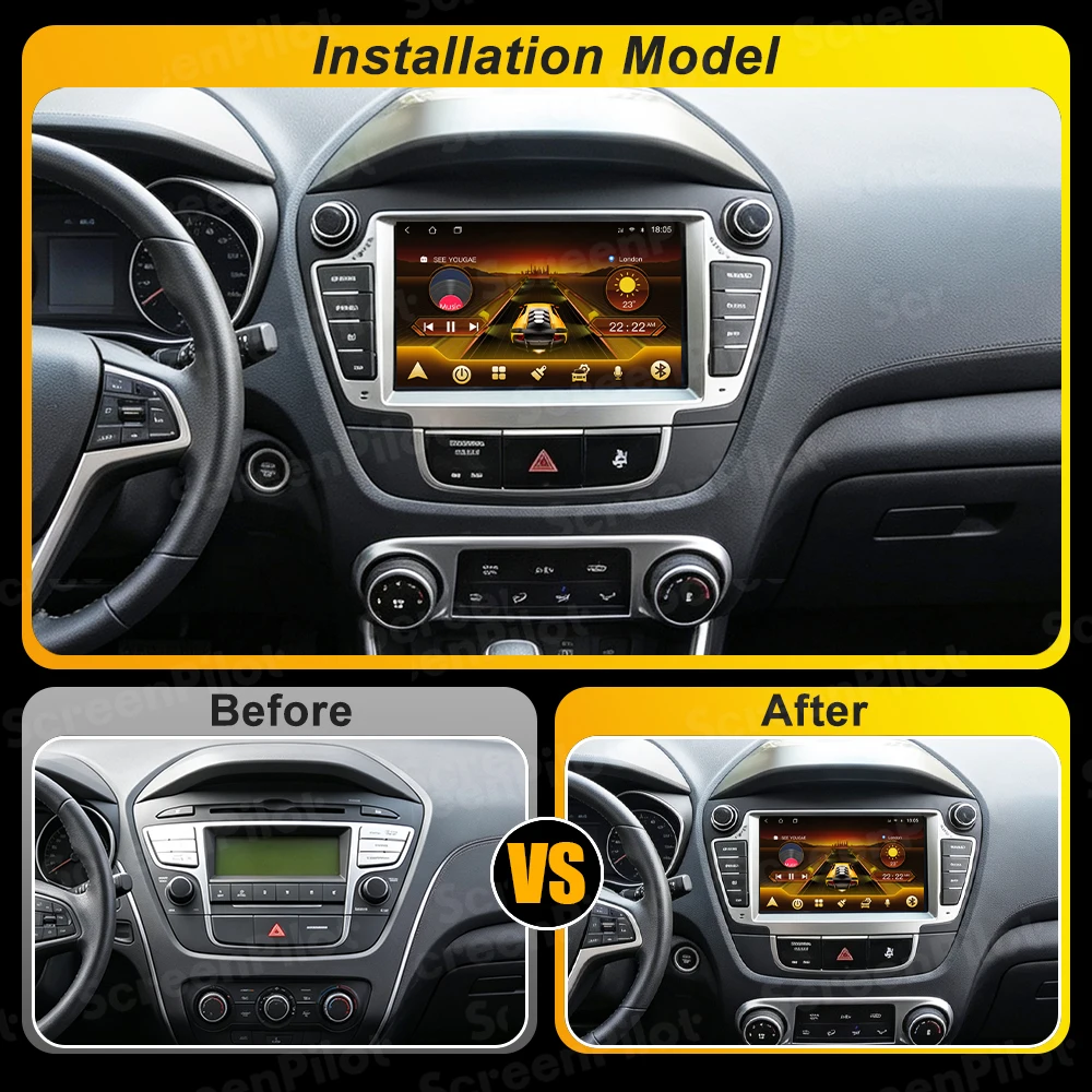For Hyundai IX35 Tucson 2 LM 2009-2015 Car Android  Car Radio Carplay Mirror Link Wireless Android Auto Intelligent System Wifi