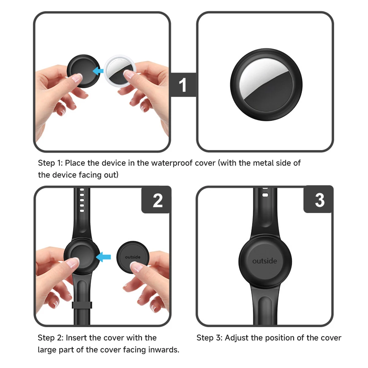 AirTag-Armband für Kinder, Halter mit Pin, weiches Silikon-Air-Tag-Armband, leicht, kompatibel mit Uhrenarmband für Kinder