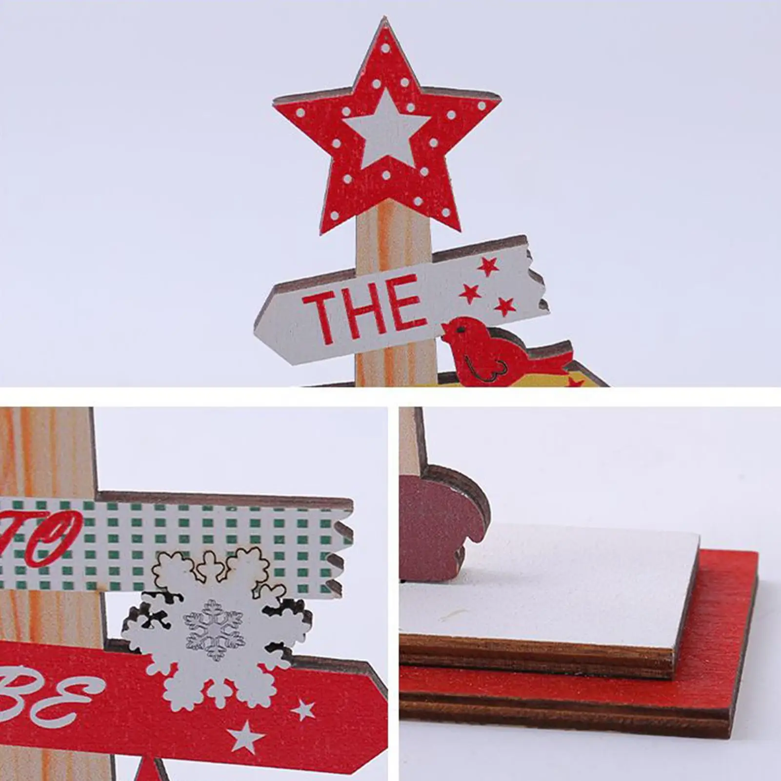 قطع مركزية لطاولة عيد الميلاد، علامة طاولة عيد الميلاد الخشبية، زخرفة مكتبية لقضاء العطلات المنزلية، المزرعة، رف الحفلات الموسمي #5