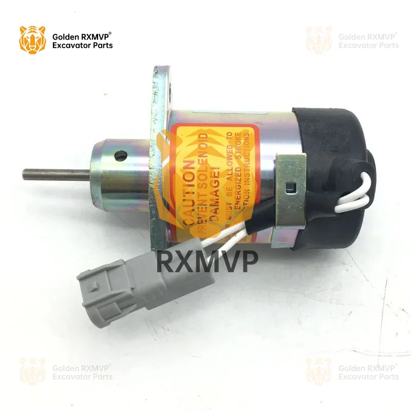 For High Quality Kubota V2607 V3307 12v Fuel Shut-off Solenoid Valve 1e369-60011 Ps45cz393 Excavator Parts Stop