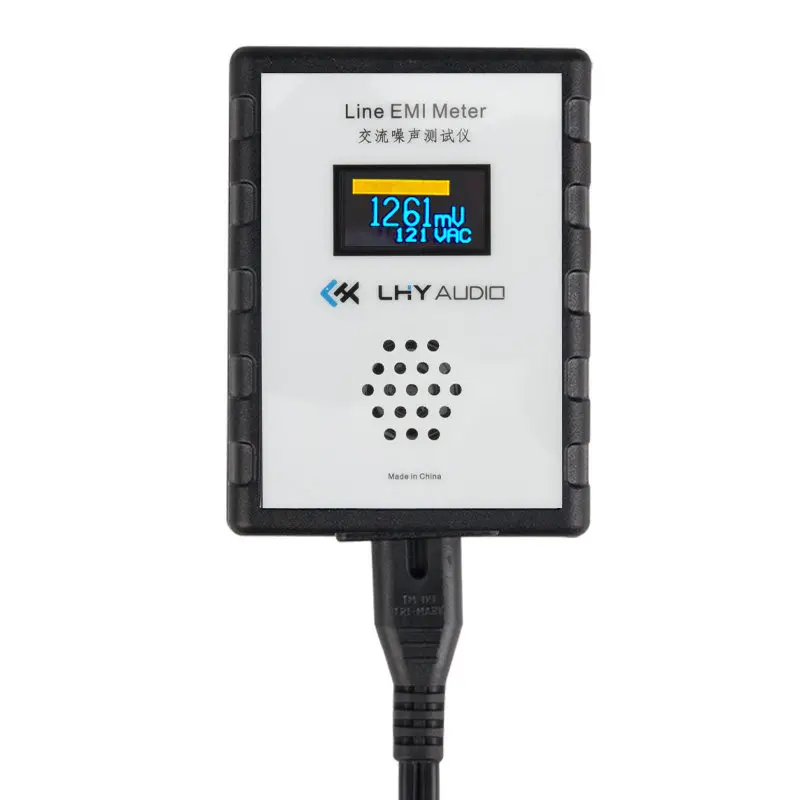 OLED Display Mains Noise Tester EMI Meter Wideband AC Power Voltage Ripple Analyzer 10kHz-10MHz EMC Pre-Compliance Tool
