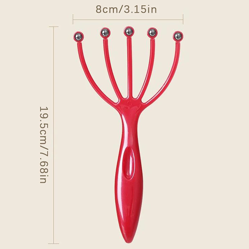 머리 마사지 두피 목 빗 롤러, 다섯 손가락 9 발톱 스틸 볼, 핸드 헬드 릴렉스 스파 헤어 케어, 헤어 스트레스 해소