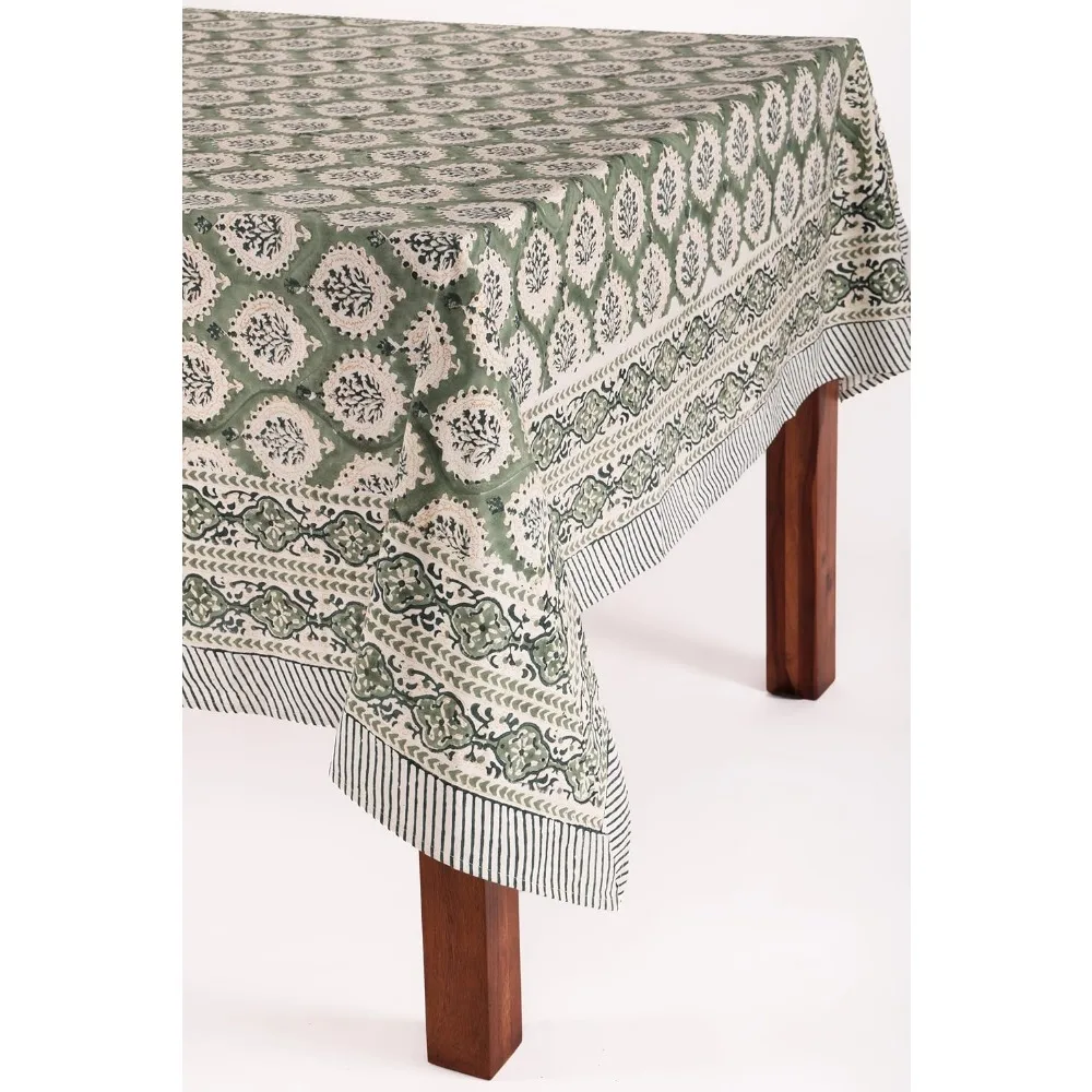 Tovaglia floreale in cotone 100%, decorazione autunnale rettangolare per cene, feste, attività all'aperto, Natale, Ringraziamento - 60x90 pollici