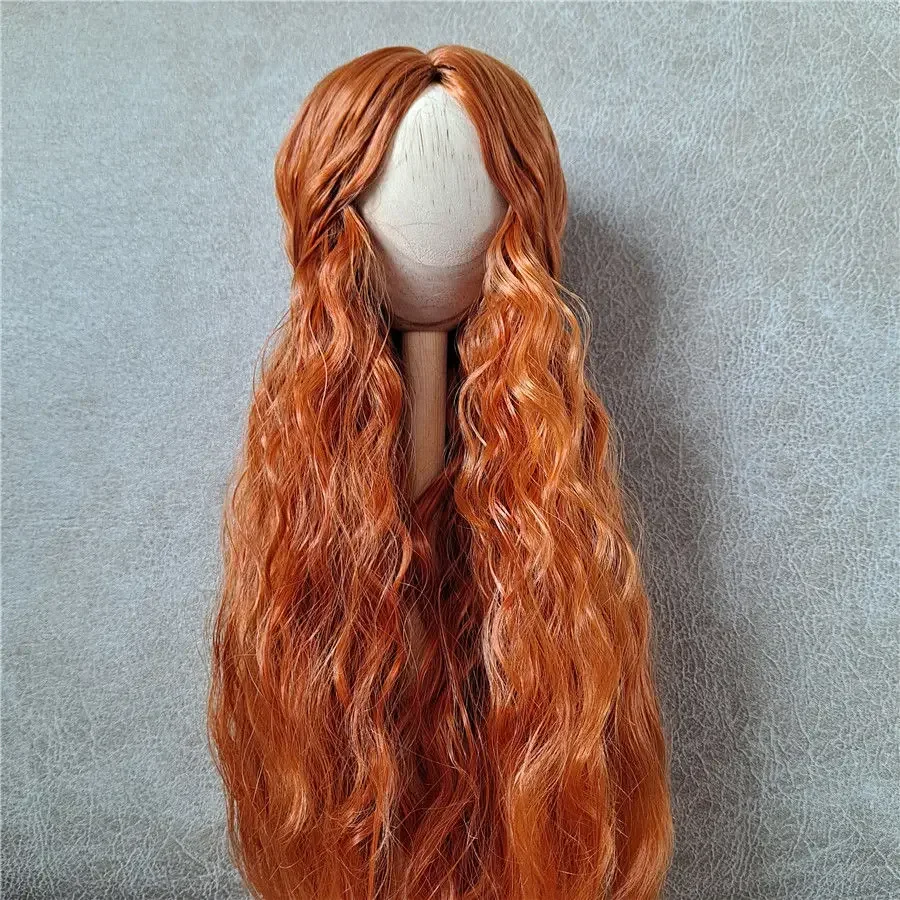 

Doll's Wig for 1/3 1/4 1/6 1/8 Bjd Doll SD Girl Toys Long Curly Hair Dress Up High Temperature Silk Doll Accessories, No Doll