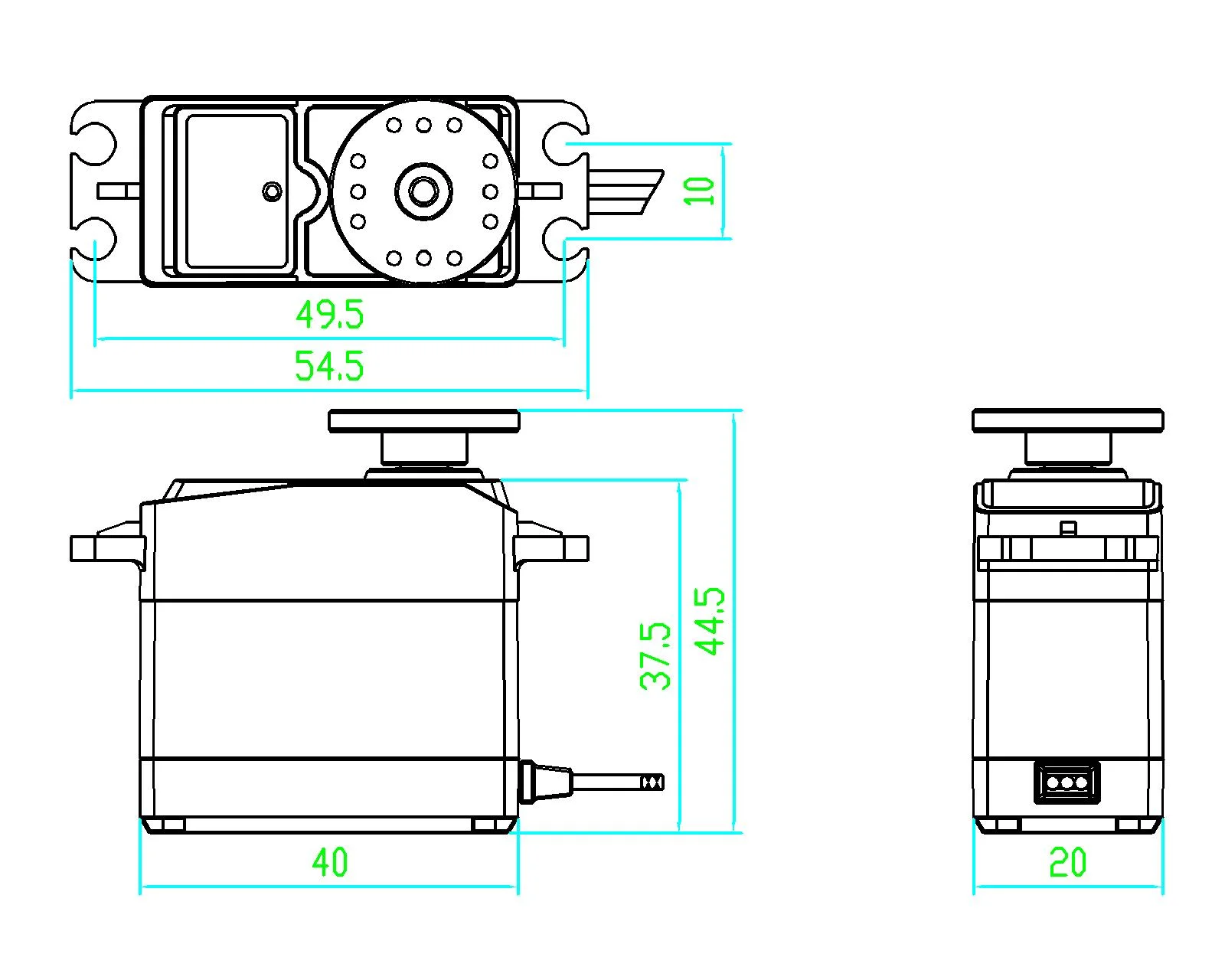 free shipping 10X  AS3103  3kg servo Standard servo for RC model compatible with Futaba JR Hitec