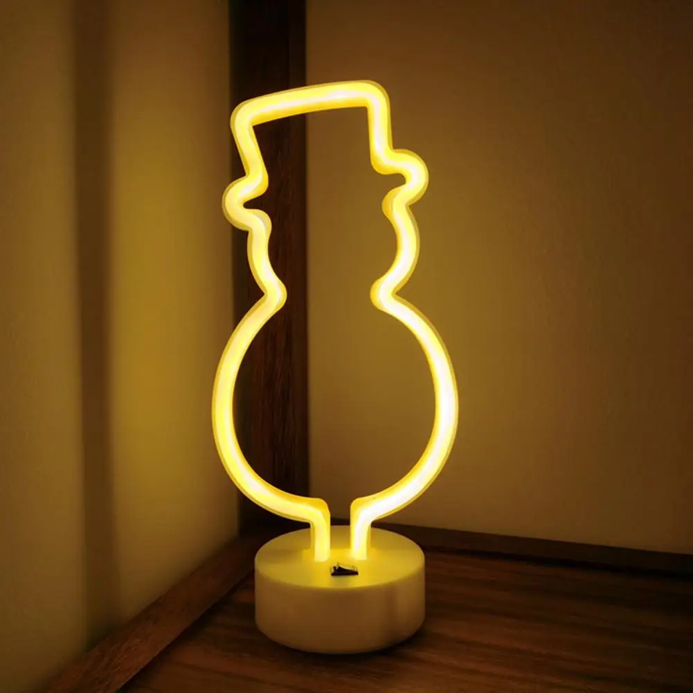 

Hanging Neon Sign Snowman Neon Light Usb/battery Operated Led Sign Lamp Decoration Non-glaring Energy-saving Led Night Light