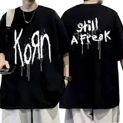 Korn Music Concert Rock Band World Tour Pure Cotton T shirt High Quality Street Versatile 2024 Summer Fashion T-shirt