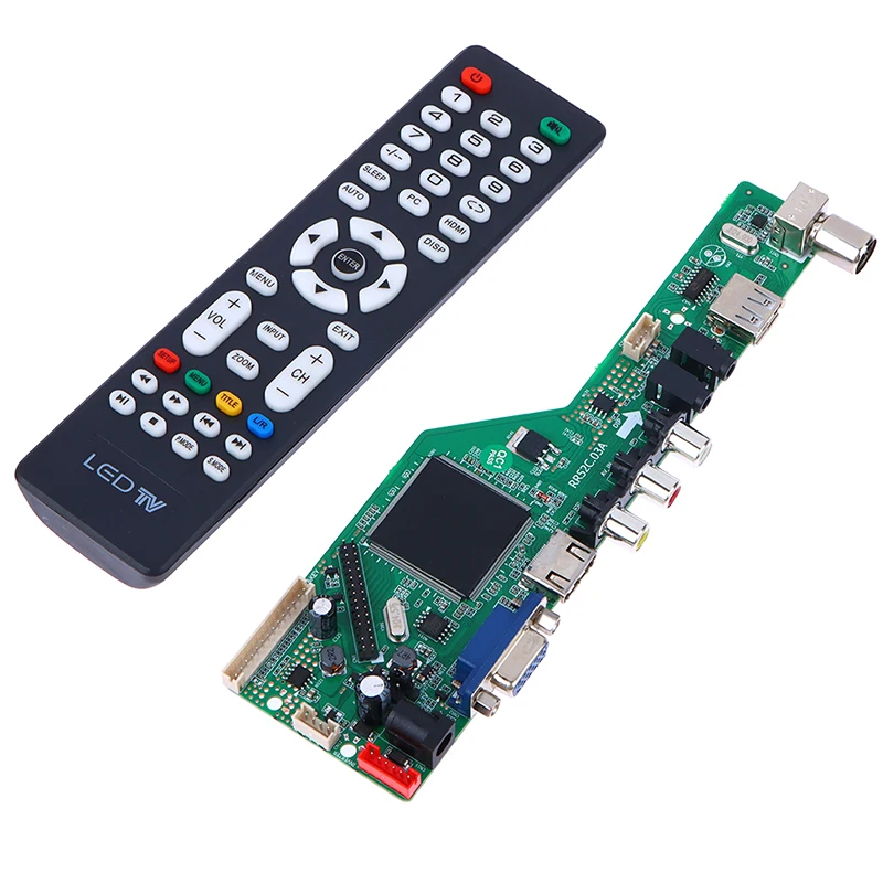 LCD TV Drive Board RR52C.03A TV Controller Driver Board Digital Signal DVB-T2 DVB-T LCD TV Motherboard Scaler Kit