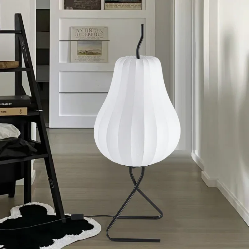 

Living room silk floor lamp, bedroom, sofa, side ornament decorative vertical table lamp