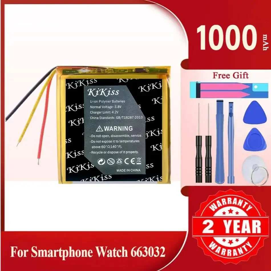 High-Performance Watch Battery Fit For watch 663032,663032,1000mAh
