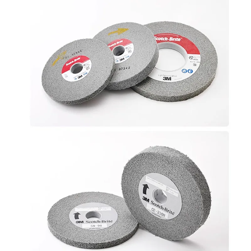 1 قطعة سكروتش برايت نايلون D300mm 3M/LD ضوء إزالة الأزيز طحن عجلات عجلة جلخ لإزالة الصدأ للفولاذ المقاوم للصدأ المصقول #6