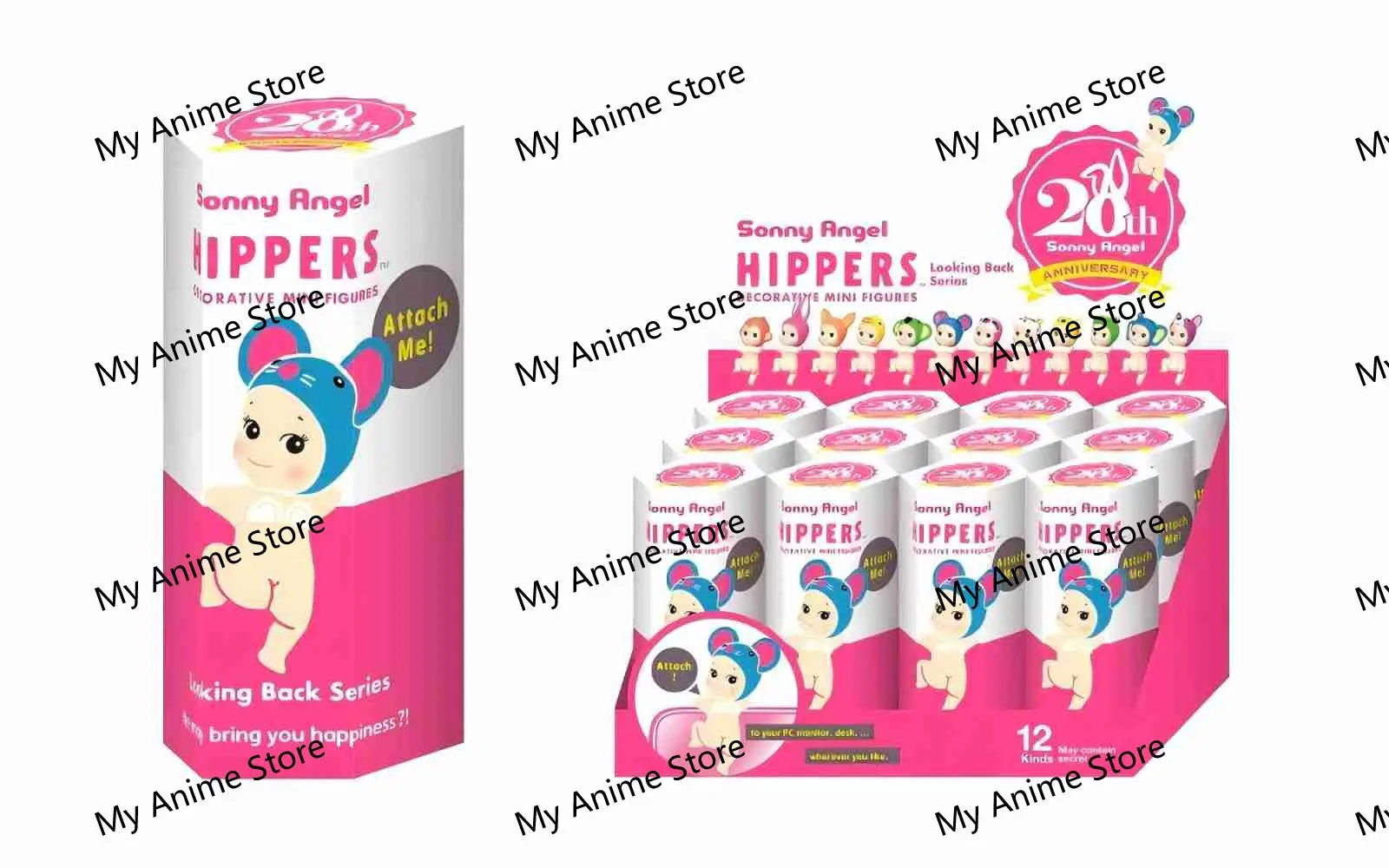 

Sonny Angel HIPPERS Looking Back Series - Original Mini Figure/Limited Edition Blind Box Gift