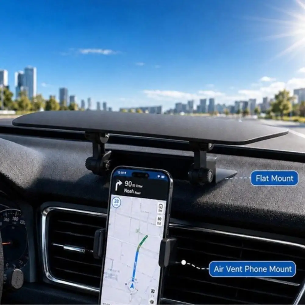 Car Central Control Sun Visor Light Blocking Plate Multi Angle Adjustment Anti Reflection Sun Protection Navigation