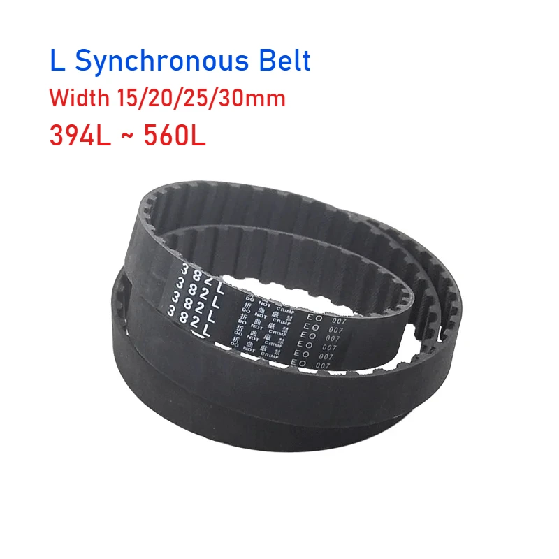 L متزامن حزام 394L/397L/400L/405L ~ 560L عرض 15/20/25/30 مللي متر الملعب 9.525 مللي متر حلقة مغلقة المطاط مؤقت اشتعال #1