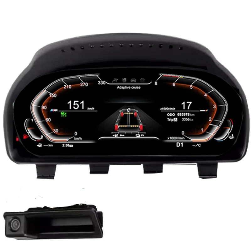 

Новейший оригинальный цифровой ЖК-дисплей для измерения скорости приборной панели 5-й серии F10-F26, с дисплеем 12,3 дюйма Plug & Play