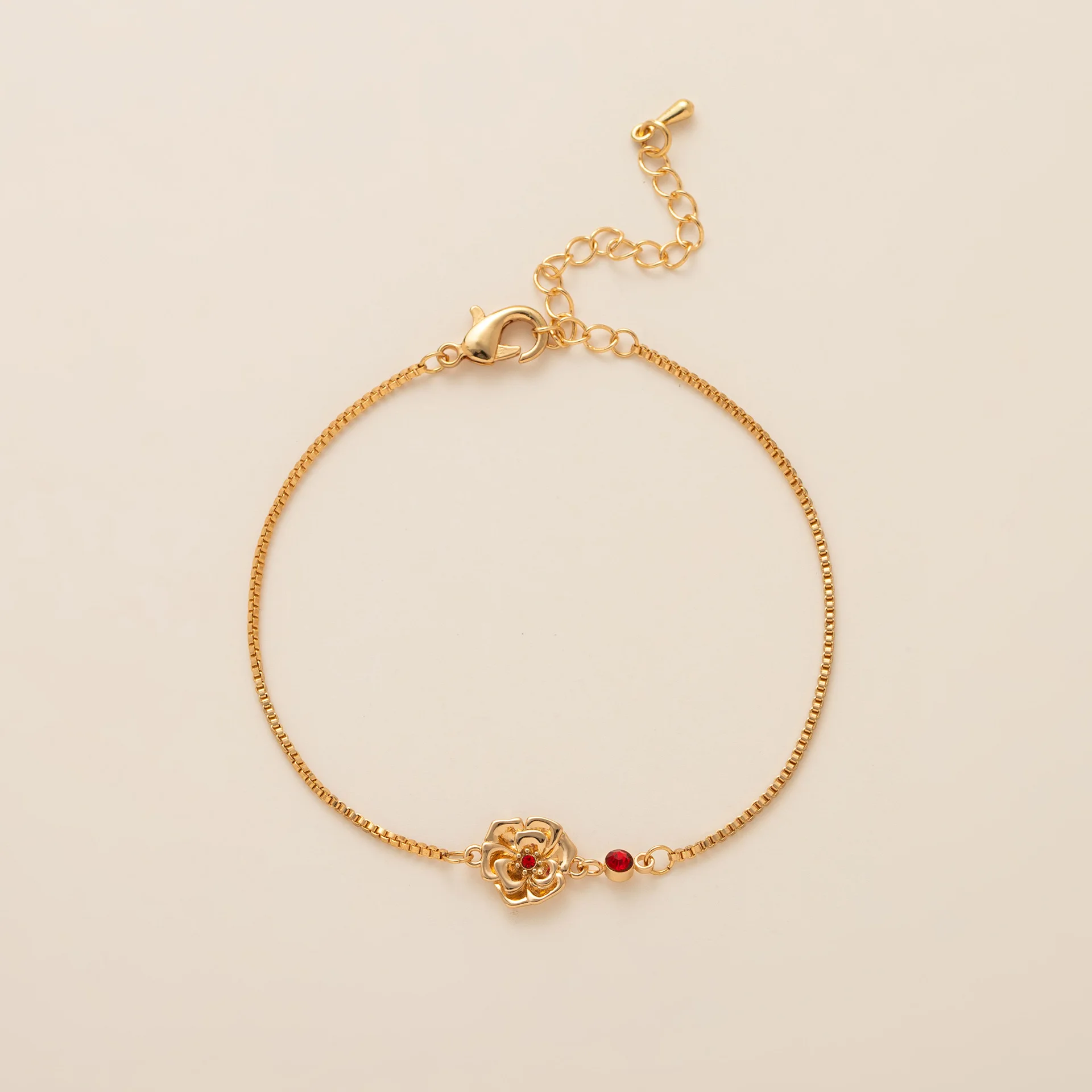 ديسمبر الزركون جوهرة الميلاد زهرة قلادة أساور للنساء سحر الذهب اللون صندوق من الفولاذ المقاوم للصدأ سلسلة مجوهرات اكسسوارات #5