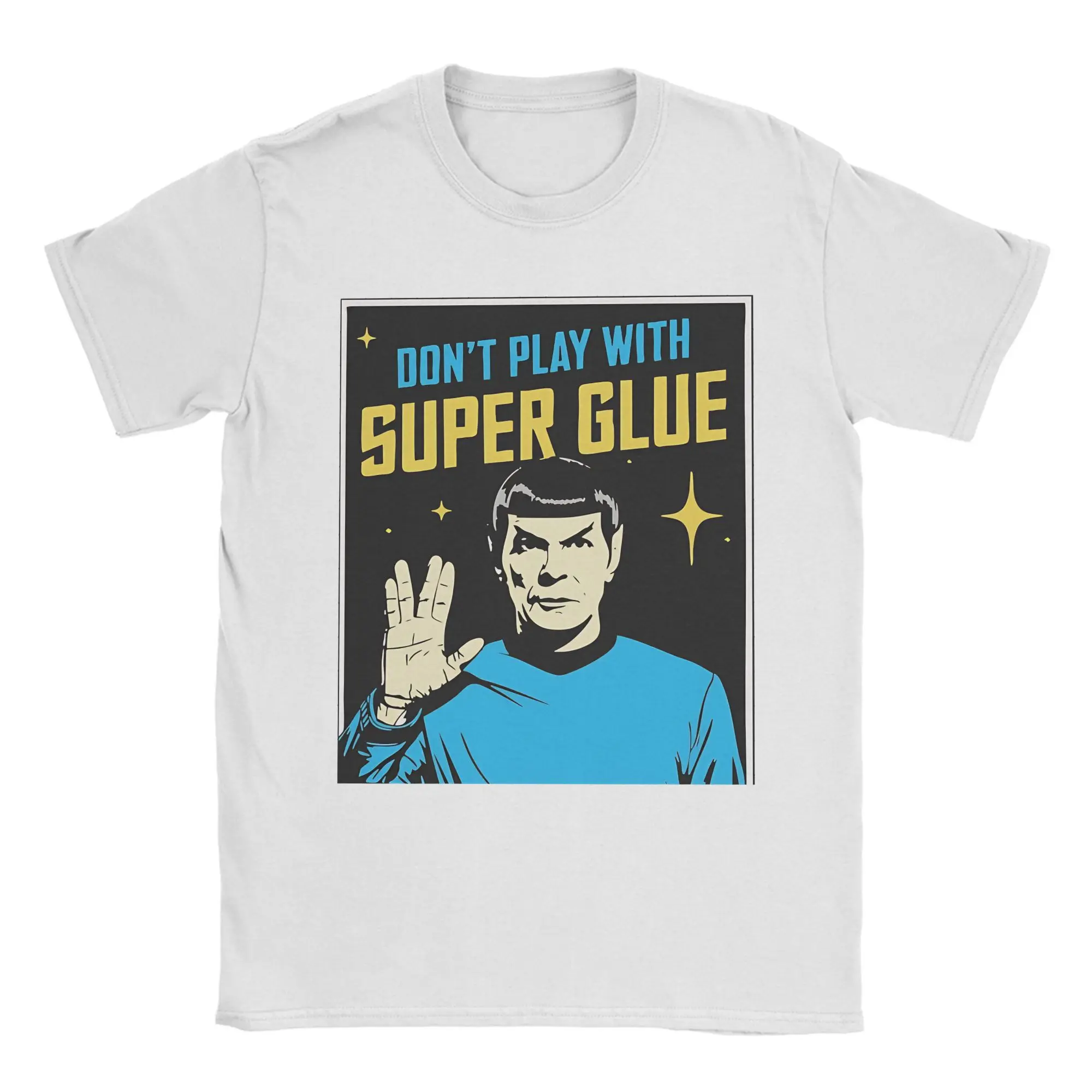 2026 Don't Play with Super Glue Stars Treks T Shirt Men's Cotton Vintage T-Shirts Tee Shirt Short Sleeve Clothing Classic Summer