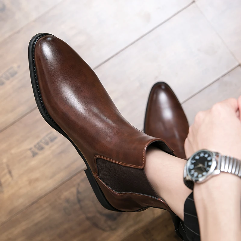 Size 38-48 Classic Men Chelsea Boots Men Comfortable and Fashionable Training Boots Men Business Gentleman Social Brand Boots