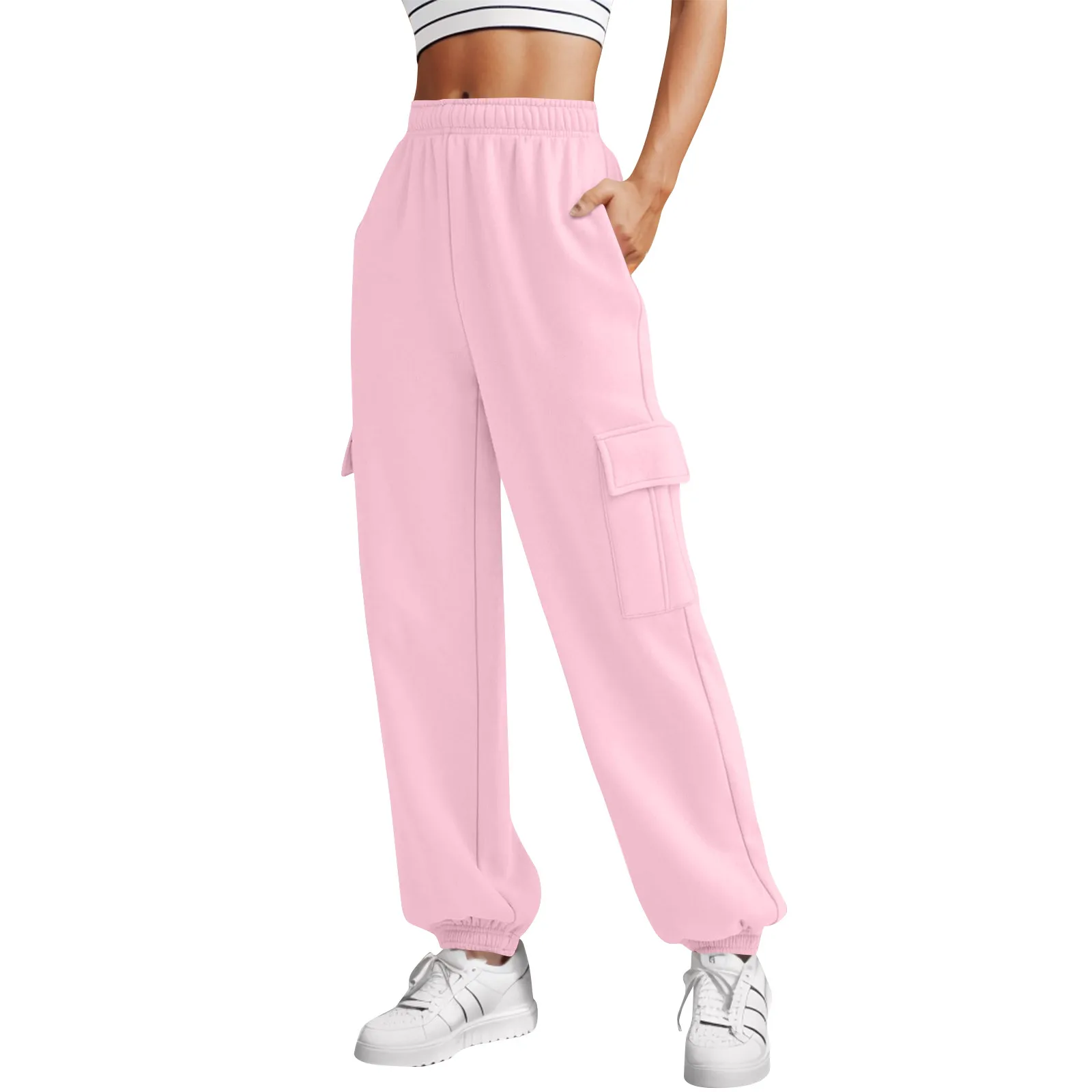 

Women's Workwear Sweatpants Casual Loose Fleece High Waist Jogger Pants Ladies Sweatpants Casual Pants Yoga Pants Homewear