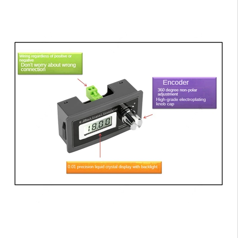 2X 0.01 precyzyjny dwuprzewodowy Generator sygnału prądowego pętli 4-20MA PLC