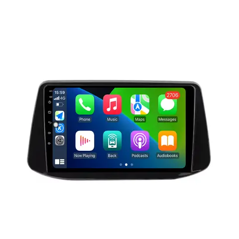 현대 i30 2017 2018용 안드로이드 14 오토 라디오 멀티미디어 GPS 네비게이션 비디오 플레이어 차량용 무선 카플레이 4G 와이파이 툴 팬