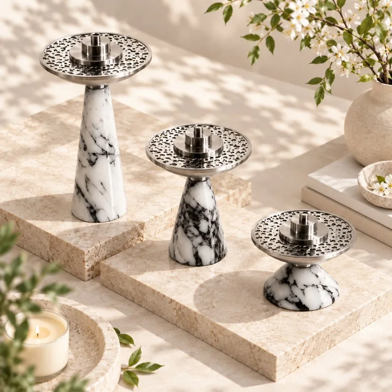 Marble Middle Eastern Incense Burner Arabic Agarwood Censer Home Fragrance Decor Ornament Tabletop Living Room Decoration Gift