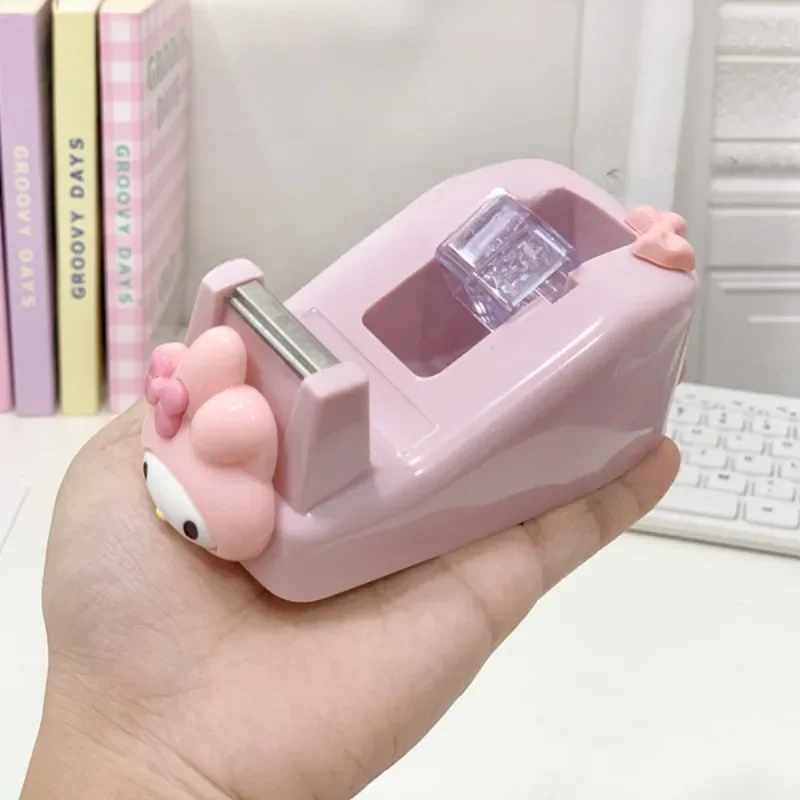 Hello Kitty Kuromi Sanrio Cinnamoroll Anime Kawaii Mini Tape Cutter Cute Cartoon Students Handmade Tools Non-slip Tape Dispenser