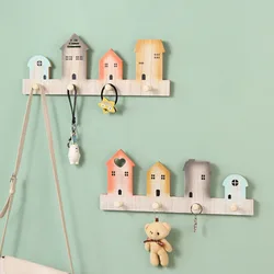 Storage Hooks Natural Saving Wooden Rack Hook Hook Home Wood House Space Kids Room Baby Shape Decoration Girl Wall For Decor