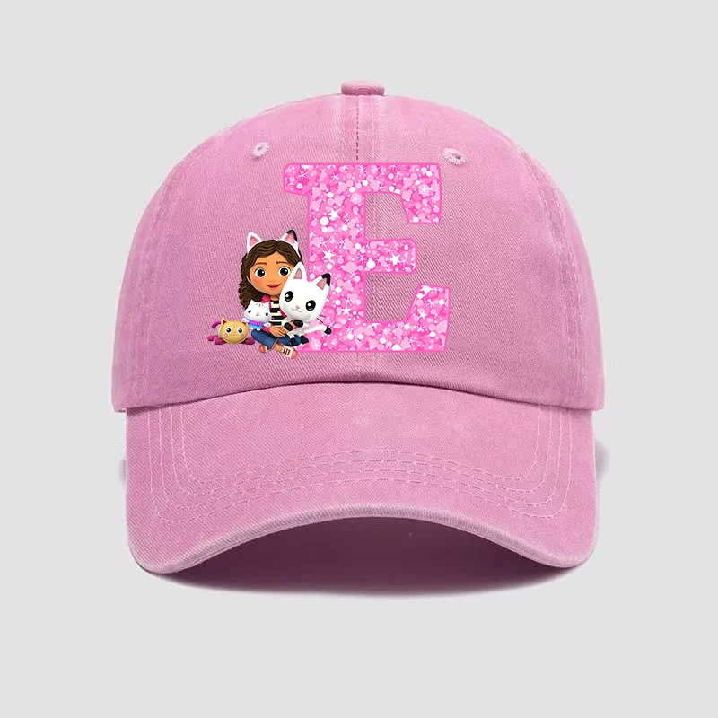 Gabby ตุ๊กตาหมวกล้าง Distressed หมวก Gabbycat ตัวอักษรการ์ตูนอะนิเมะสาวหวานหมวกผ้าฝ้าย Breathable Headdress ของขวัญ