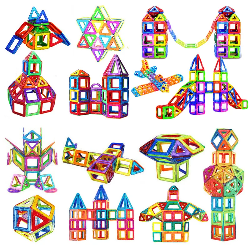 

50pcs Magnets Toys for Kids Big Size Plus Magnetic Blocks for Children Designer Constructor Set Toys for Boys Building Blocks