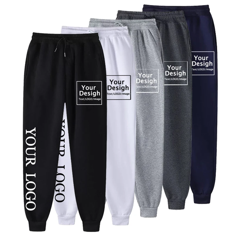 

Your Own Design Custom Trousers Logo Text DIY Long Pants Casual Sport Pants Men Women Workout Jogging Sweatpant Fashion New