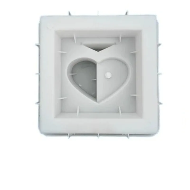 20x20x10cm Plastic Mold for Cement, Reusable ABS Hollow Concrete Brick Form for Garden Wall & Backyard Divider