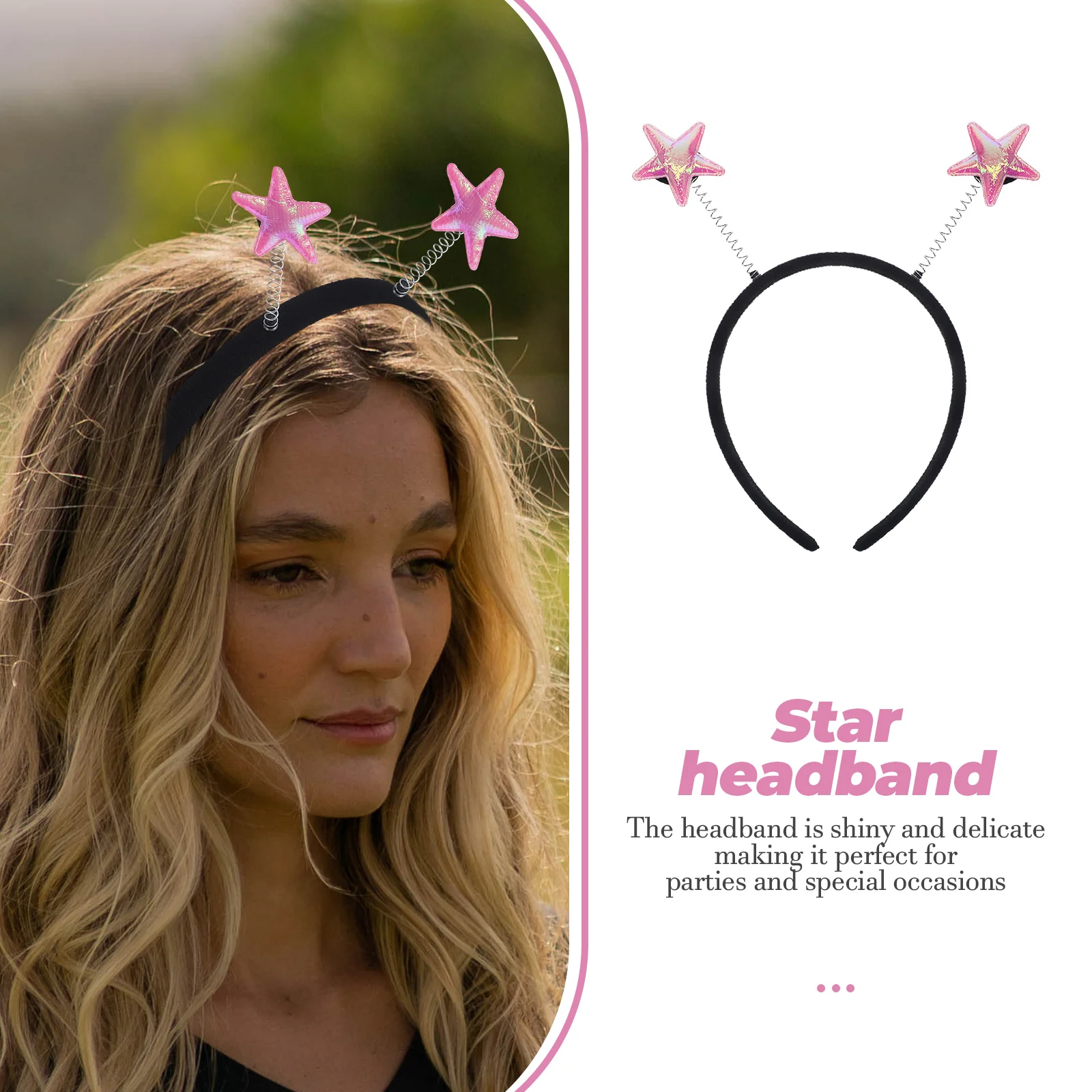 

Shiny Star Headb for Women Girls Party Birthday Wedding Holiday Festival Accessories Function Versatile Hairstyles