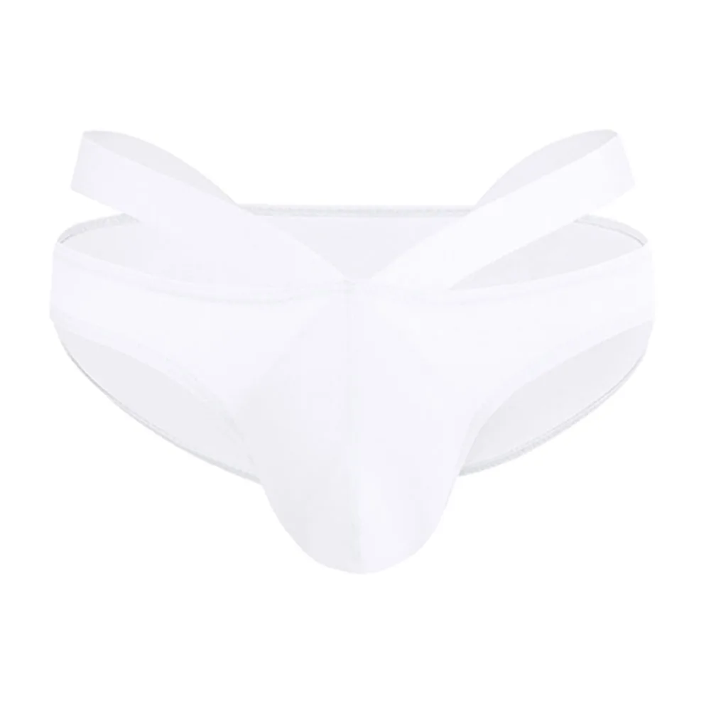 Men Solid Color Ice Silk Breathable Pouch Underwear Underpants Panties Briefs Low Waist Men's Underwear Briefs Slip For Men