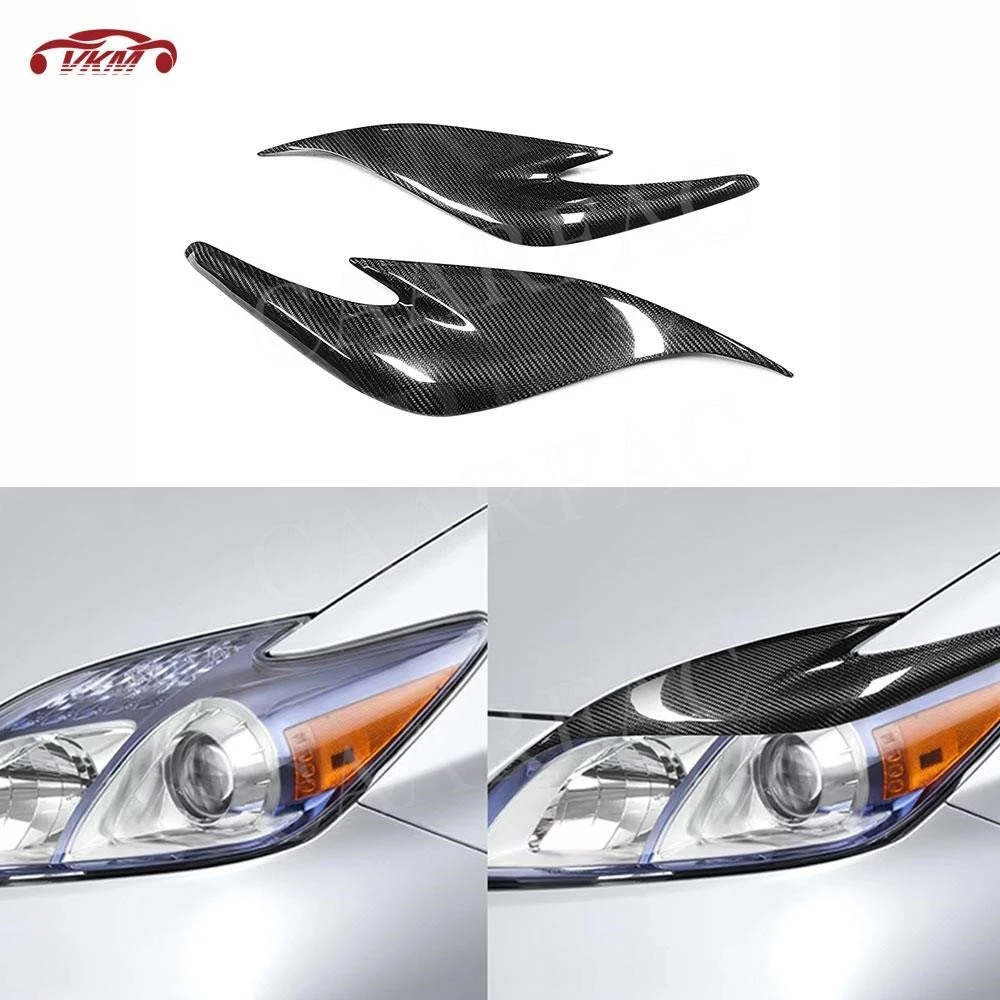 

Carbon Fiber Car Front FogLamp Cover Trim Strip for Toyota Prius ZW30 JDM 2012-2015 Bumper Lip Canard Decoration Accessories