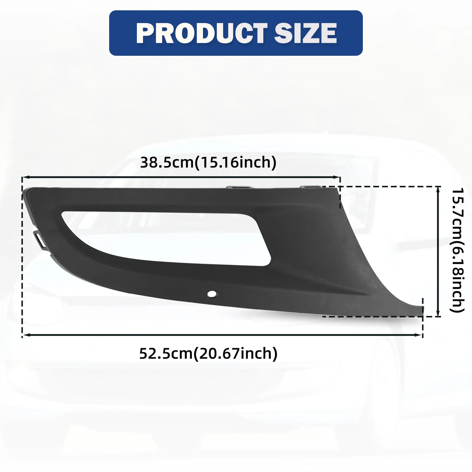 1 Pair Front Bumper Fog Light Cover Fog Light Grill For VW Polo 6R MK5 HATCHBACK 2009 2010 2011 2012 -2015 6R0853665D 6R0853666D
